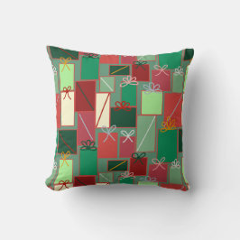 Weihnachtsgeschenke mit Ribbons und Bows Kissen