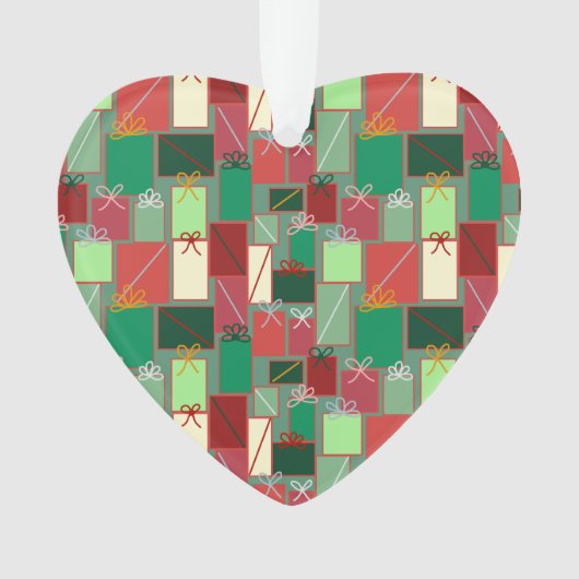 Weihnachtsgeschenke mit Ribbons und Bows Ornament (Vorderseite)