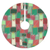 Weihnachtsgeschenke mit Ribbons und Bows Polyester Weihnachtsbaumdecke (Vorderseite)