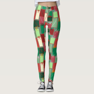 Weihnachtsgeschenke mit Schleifen und Bändern Leggings