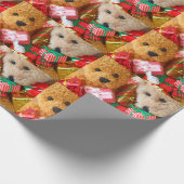 Weihnachtsgeschenke mit Teddybären Geschenkpapier (Ecke)