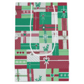 Weihnachtsgeschenke Mosaik Mittlere Geschenktüte (Rückseite)
