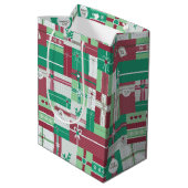Weihnachtsgeschenke Mosaik Mittlere Geschenktüte (Rückseite Schrägansicht)