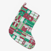 Weihnachtsgeschenke Mosaik Weihnachtsdesign Großer Weihnachtsstrumpf (Vorderansicht (hängend))