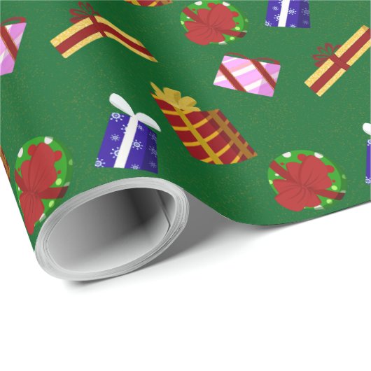 Weihnachtsgeschenke Muster Geschenkpapier (Rolleneckpunkt)