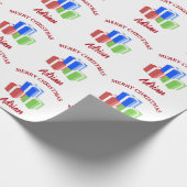 Weihnachtsgeschenke Muster, kundenspezifische Beze Geschenkpapier (Ecke)