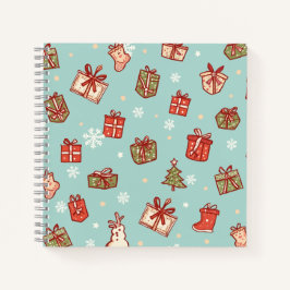 Weihnachtsgeschenke Muster Notebook Notizblock