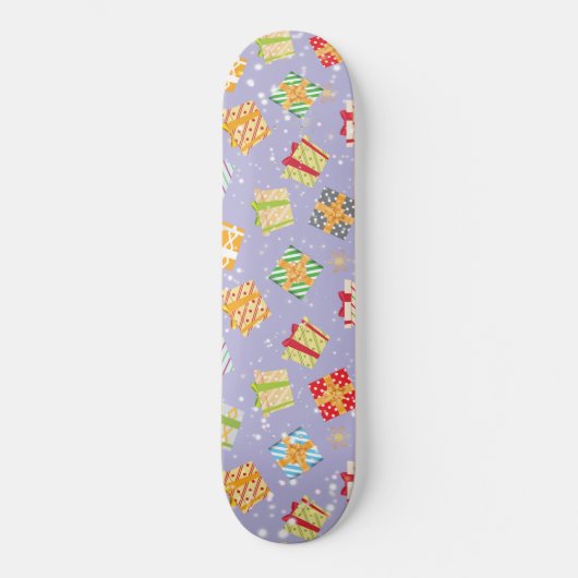 Weihnachtsgeschenke Muster Skateboard (Vorderseite)