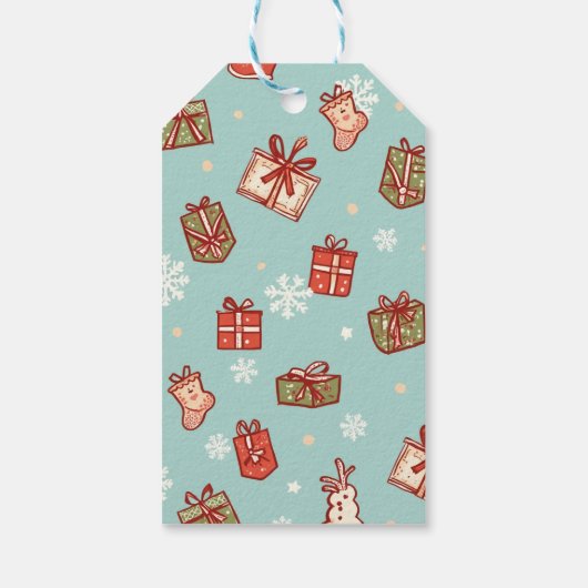 Weihnachtsgeschenke Muster Tags Geschenkanhänger (Rückseite)
