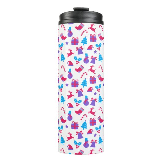 Weihnachtsgeschenke Muster Thermalwäscher Thermosbecher (Vorderseite)