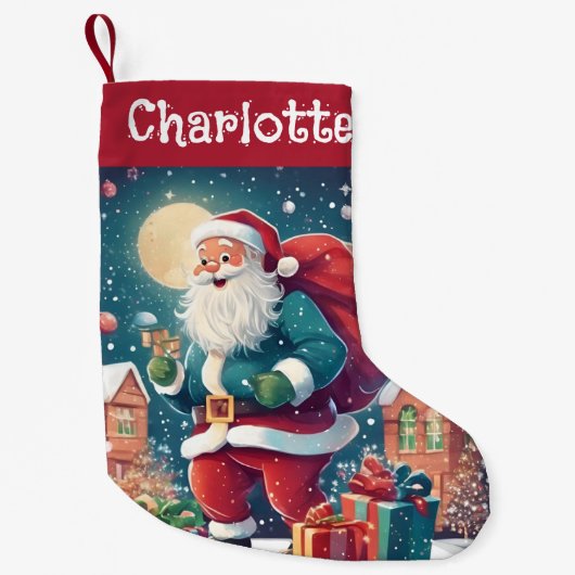 Weihnachtsgeschenke | Name der Kinder Kleiner Weihnachtsstrumpf (Vorderseite)