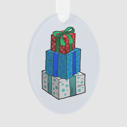 Weihnachtsgeschenke Ornament (Vorderseite)