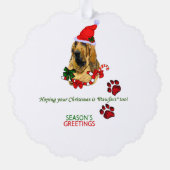 Weihnachtsgeschenke Ornament Karte (Rückseite)