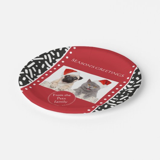 Weihnachtsgeschenke Pappteller (Schrägansicht)