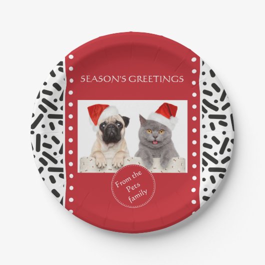 Weihnachtsgeschenke Pappteller (Vorderseite)