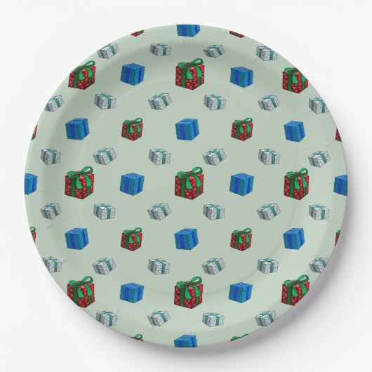 Weihnachtsgeschenke Pappteller (Vorderseite)