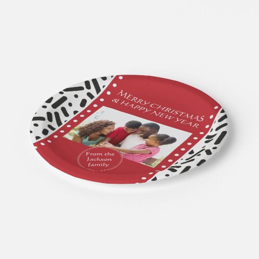Weihnachtsgeschenke Pappteller (Schrägansicht)