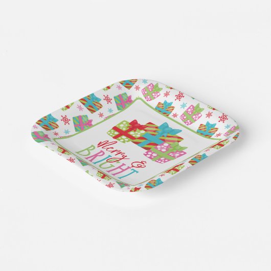 Weihnachtsgeschenke Pappteller (Gewinkelt)