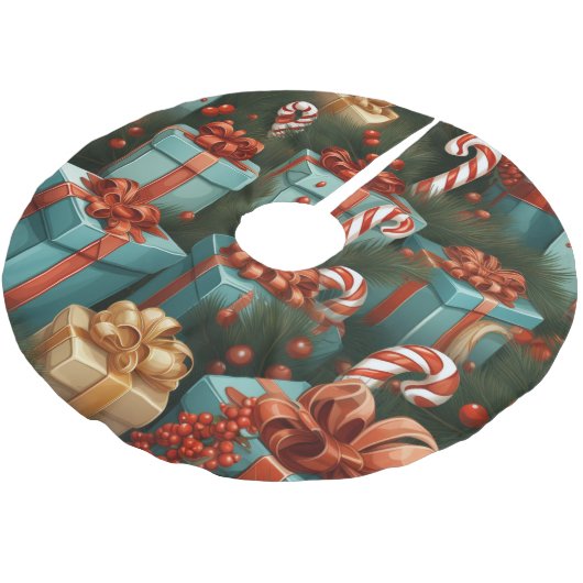 Weihnachtsgeschenke Polyester Weihnachtsbaumdecke (Schrägansicht)