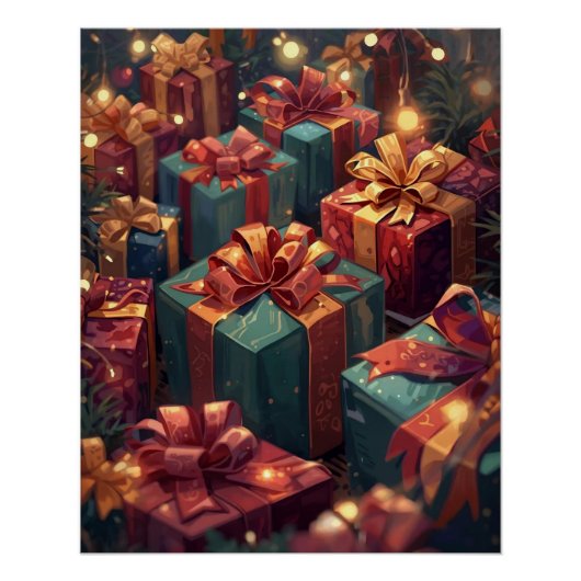 Weihnachtsgeschenke Poster (Vorderseite)