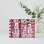 Weihnachtsgeschenke Postkarte (Stehend Vorderseite)