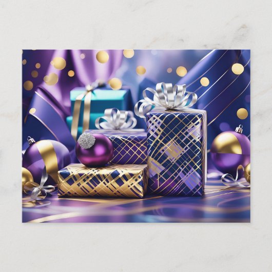 Weihnachtsgeschenke Postkarte (Vorderseite)