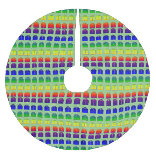 Weihnachtsgeschenke präsentiert Boxen Regenbogen R Polyester Weihnachtsbaumdecke
