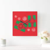 Weihnachtsgeschenke Quadratische Wanduhr (Zuhause)
