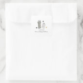 Weihnachtsgeschenke Quadratischer Aufkleber (Tasche)