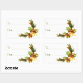 Weihnachtsgeschenke Rechteckiger Aufkleber (Blatt)