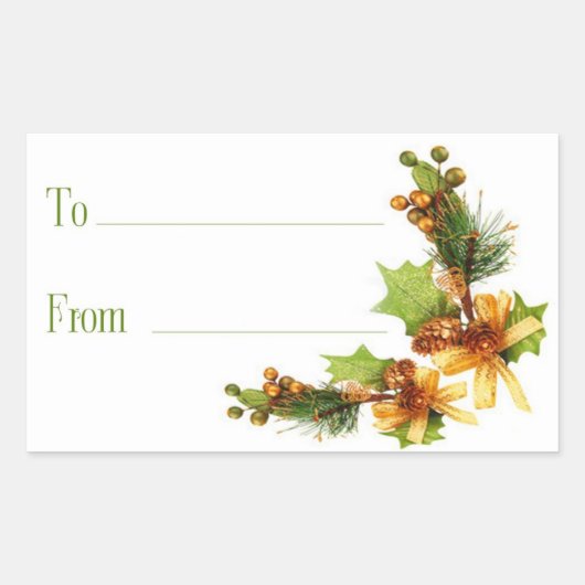 Weihnachtsgeschenke Rechteckiger Aufkleber (Vorderseite)