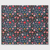 Weihnachtsgeschenke Ribbon Blume Geschenkpapier (Flach)