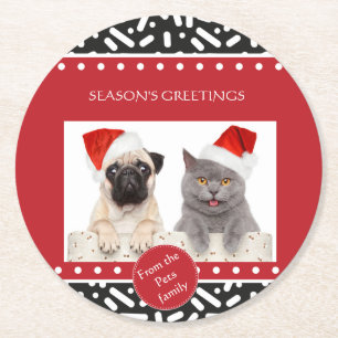 Weihnachtsgeschenke Runder Pappuntersetzer