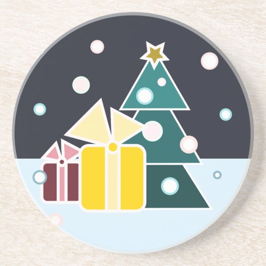 Weihnachtsgeschenke Sandstein Untersetzer (Vorne)