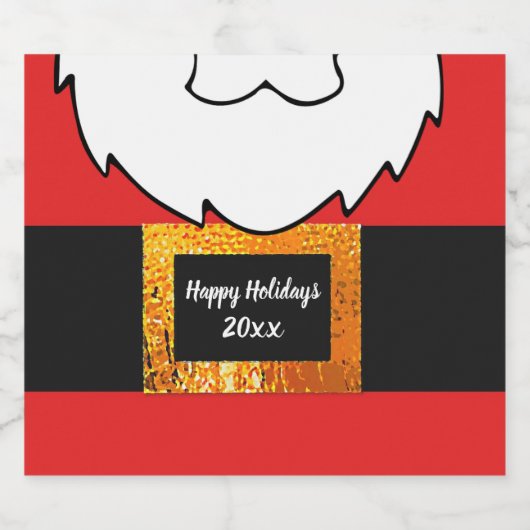 Weihnachtsgeschenke Schaumweinetikett (Einzelnes Label)