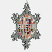 Weihnachtsgeschenke Schneeflocken Zinn-Ornament (Links)