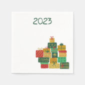 Weihnachtsgeschenke Serviette (Vorderseite)