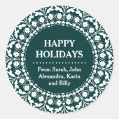 Weihnachtsgeschenke Sticker Traditioneller Folk Ar (Vorderseite)