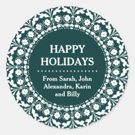 Weihnachtsgeschenke Sticker Traditioneller Folk Ar