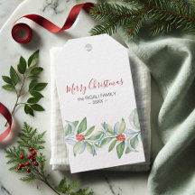 Weihnachtsgeschenke Tags Elegante Wasserfarben Bot