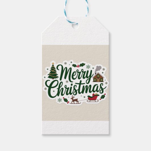 Weihnachtsgeschenke Tags - Feierliche Wraping Tags Geschenkanhänger (Vorderseite)