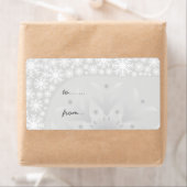 Weihnachtsgeschenke Tags - Icy Gray Snowflakes (Insitu)