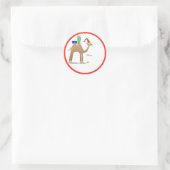 Weihnachtsgeschenke Tags: Kamel Runder Aufkleber (Tasche)
