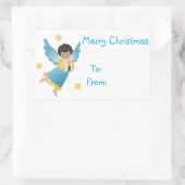 Weihnachtsgeschenke Tags/Klebekleber/Engel Rechteckiger Aufkleber (Tasche)