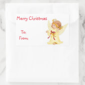 Weihnachtsgeschenke Tags/Klebekleber/Engel Rechteckiger Aufkleber (Tasche)