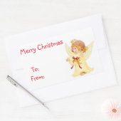 Weihnachtsgeschenke Tags/Klebekleber/Engel Rechteckiger Aufkleber (Umschlag)