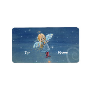 Weihnachtsgeschenke Tags Labels Little Star Angel Adressaufkleber