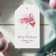Weihnachtsgeschenke Tags Niedlich tropische Flamin