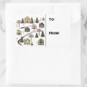 Weihnachtsgeschenke Tags Rechteckiger Aufkleber (Tasche)