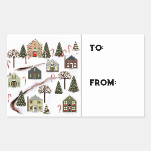 Weihnachtsgeschenke Tags Rechteckiger Aufkleber (Vorderseite)